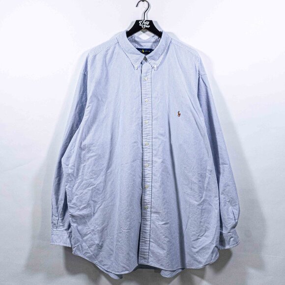 Polo Ralph Lauren Pony Striped Oxford Button Down Shirt 4XLT Preppy Classic - Picture 1 of 7